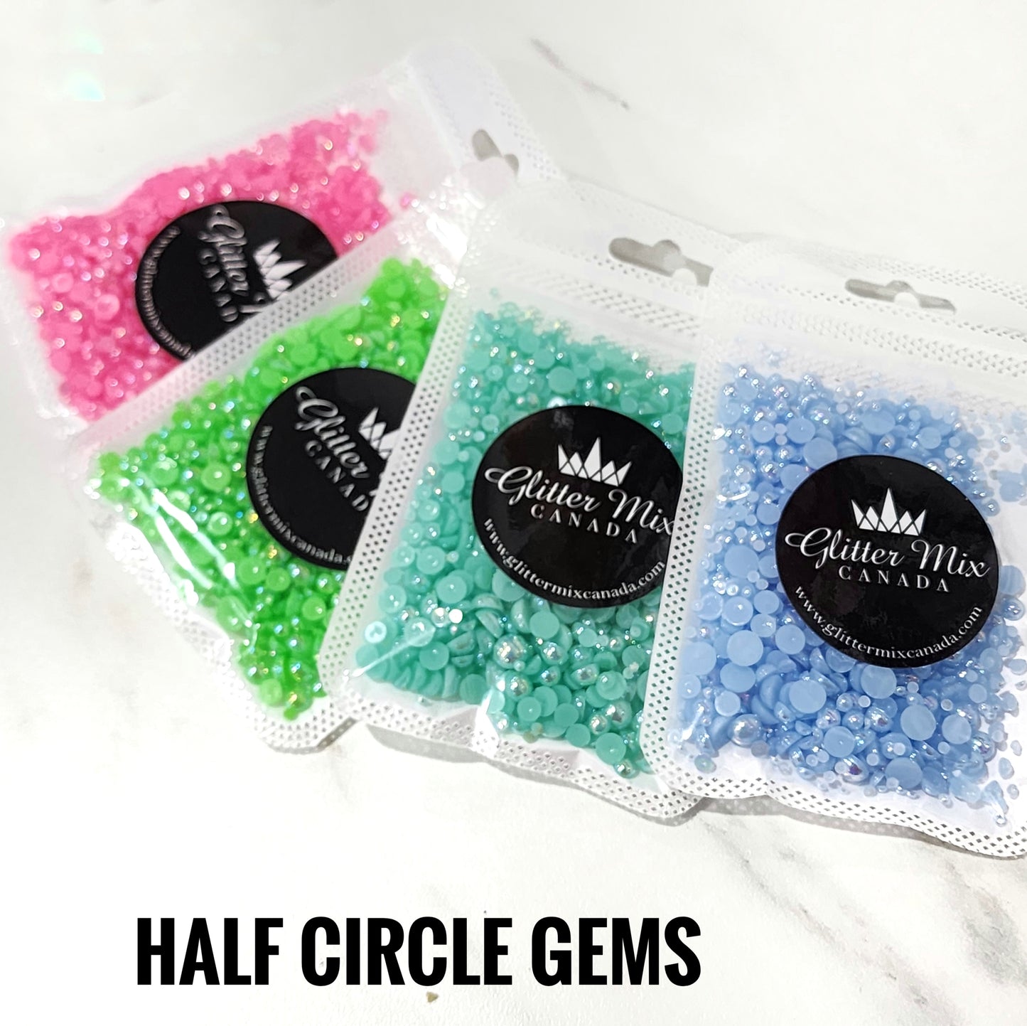 Half Circle Gems Set