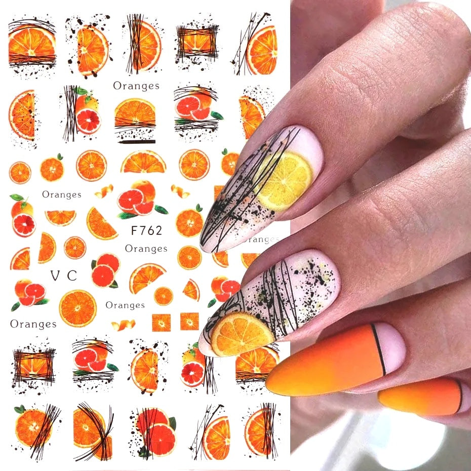 142-Sticker Decals -Oranges
