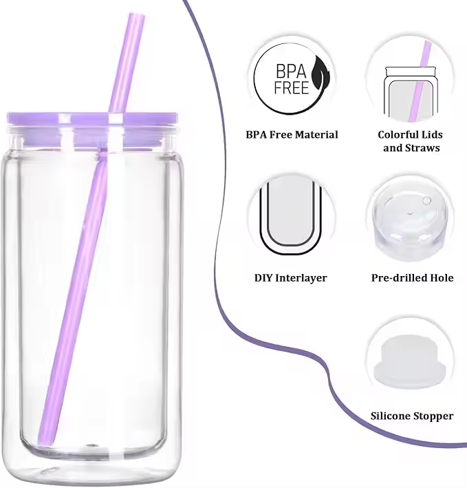 16oz Acrylic Snow Globe Sports Tumbler