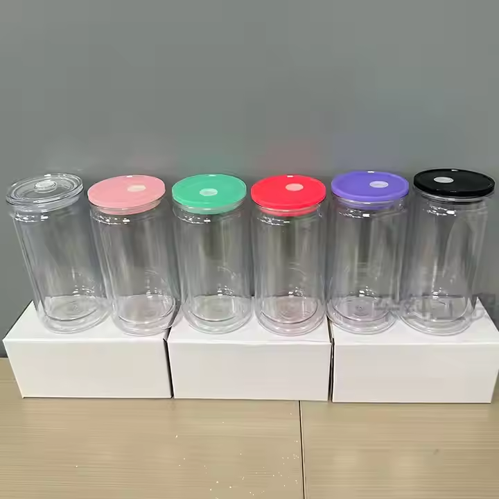 16oz Acrylic Snow Globe Sports Tumbler