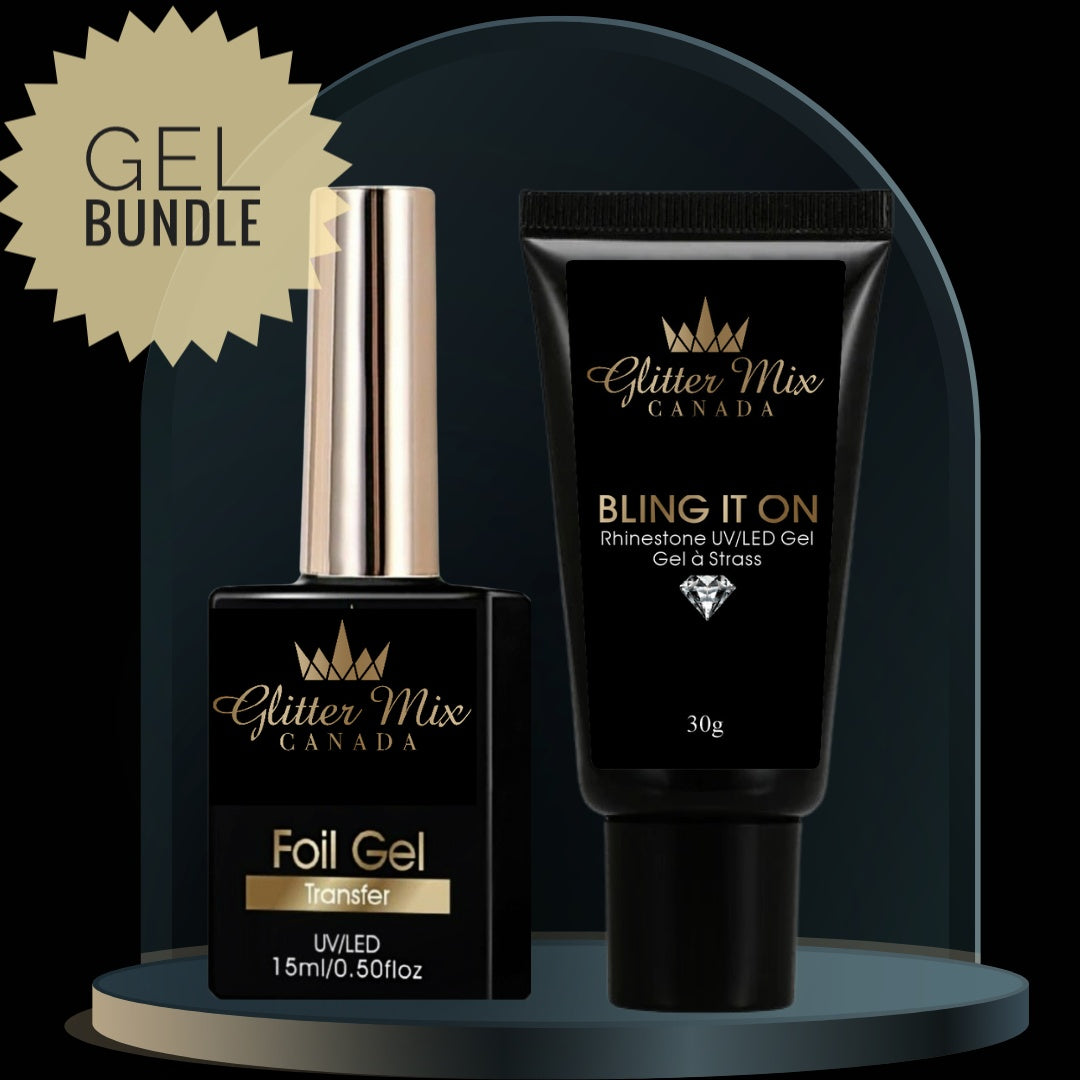 Foil Gel & Rhinestone Gel Bundle