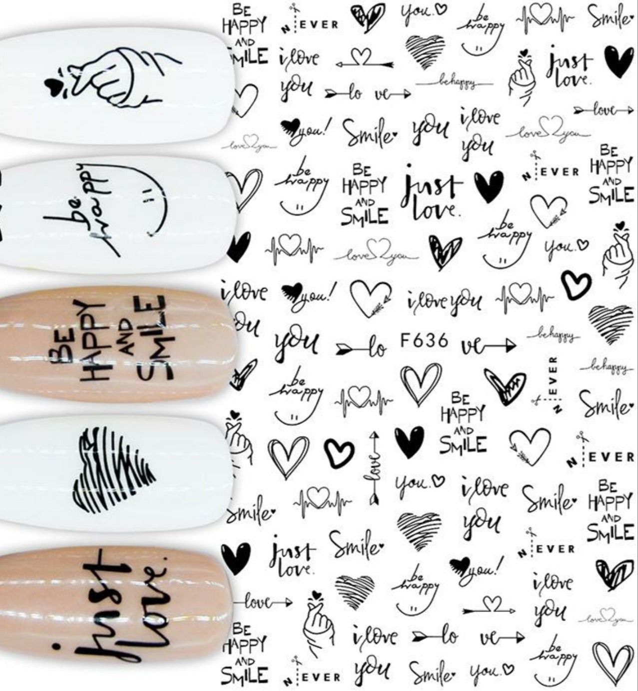 001-Sticker Decals -Hearts