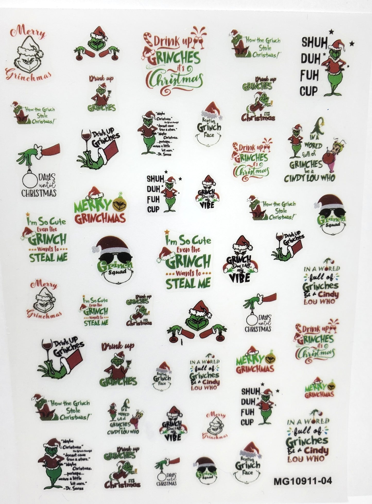 049-Sticker Decals -Grinch 3