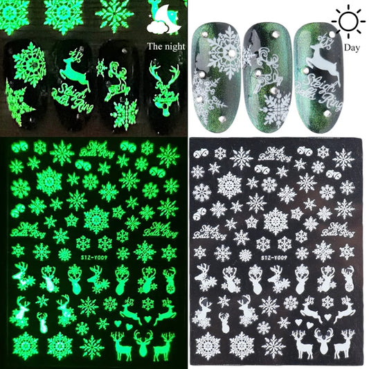 045-Glow in dark snow flakes