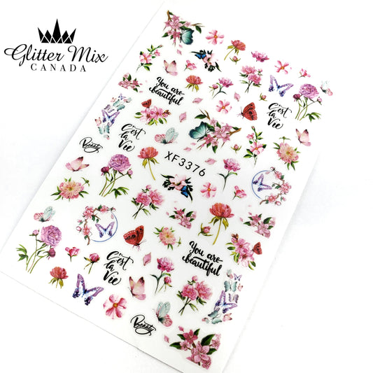 192-Sticker Decals -Floral