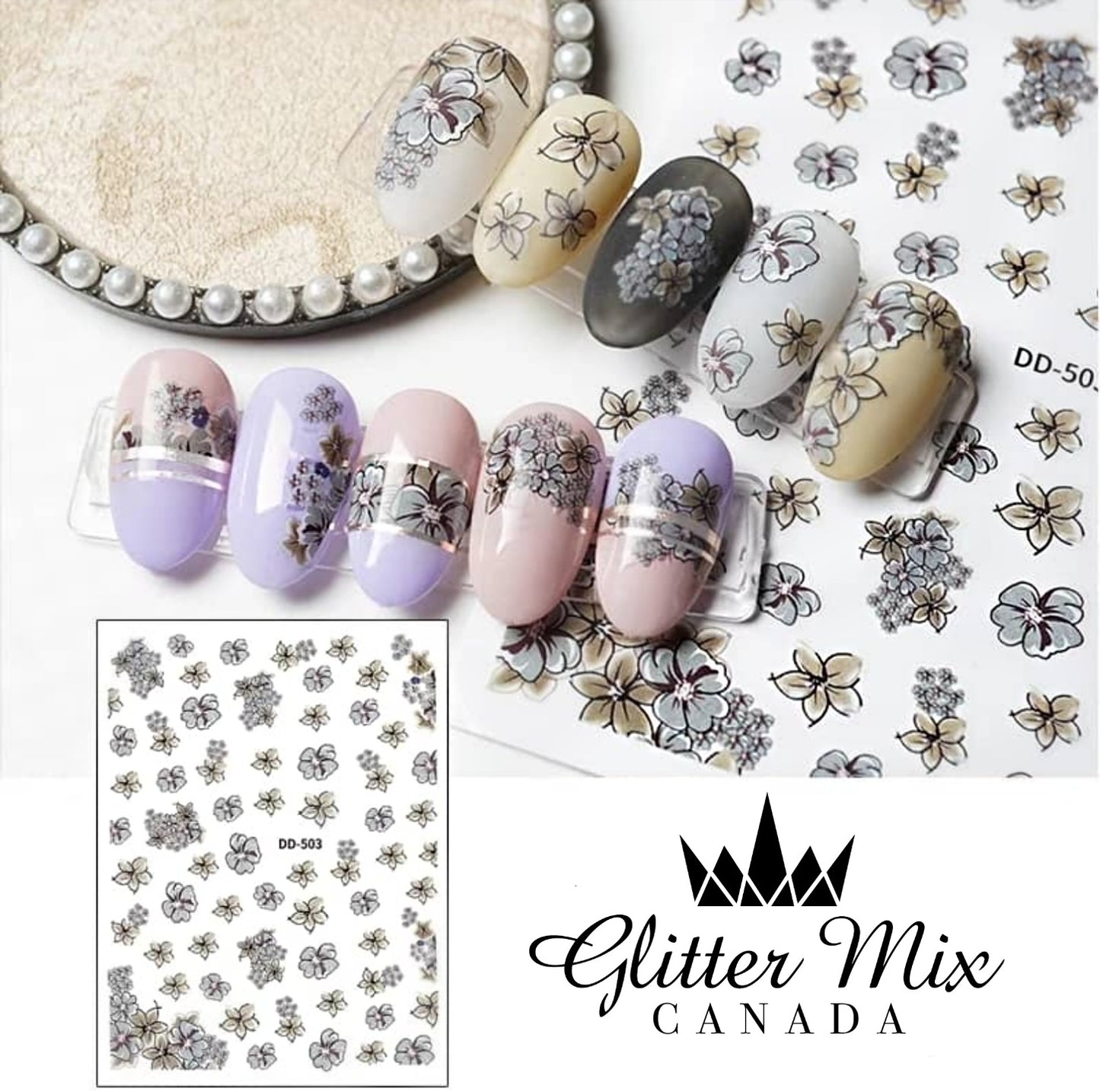 176-Sticker Decals - Flowers