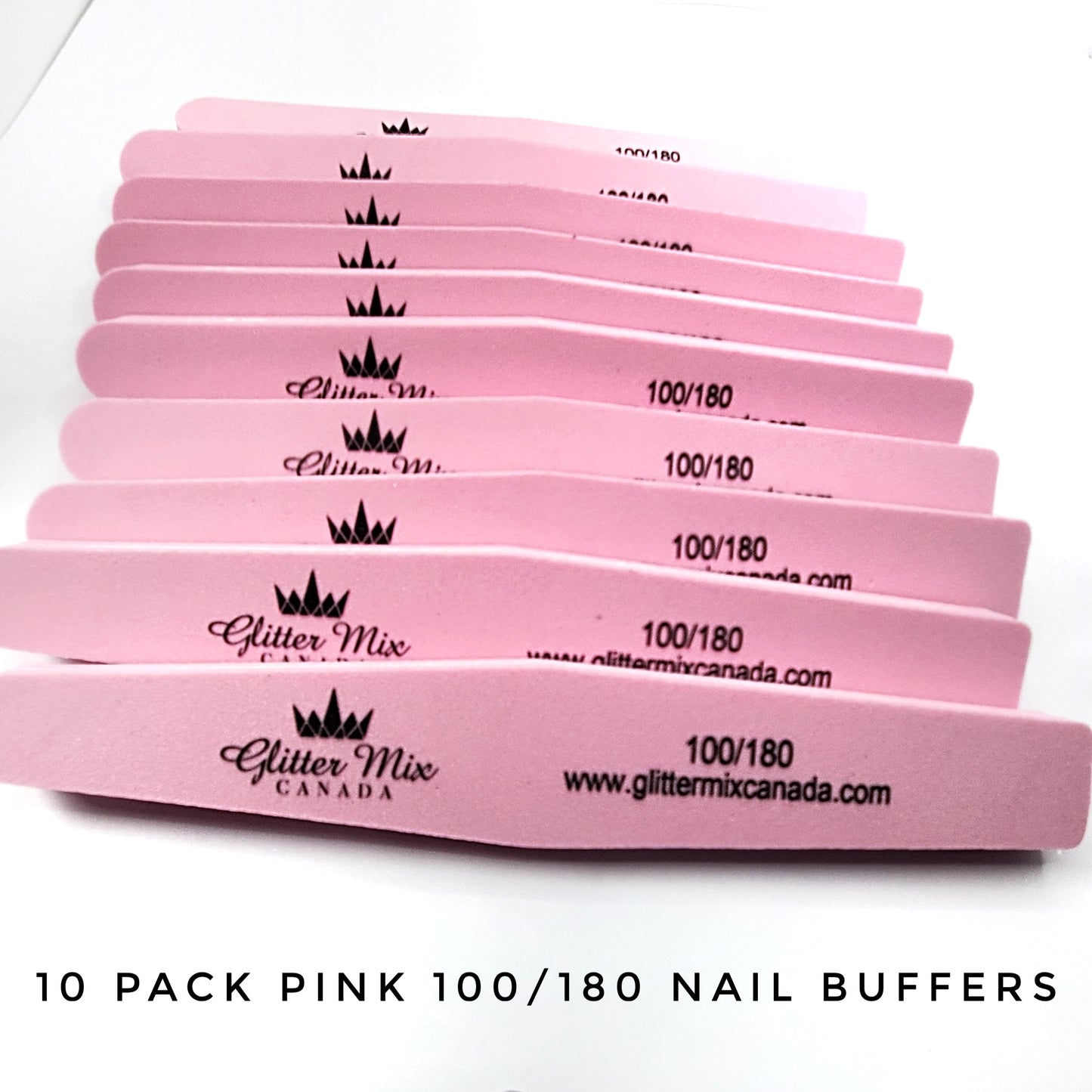 10 PACK PINK BUFFERS 100/180