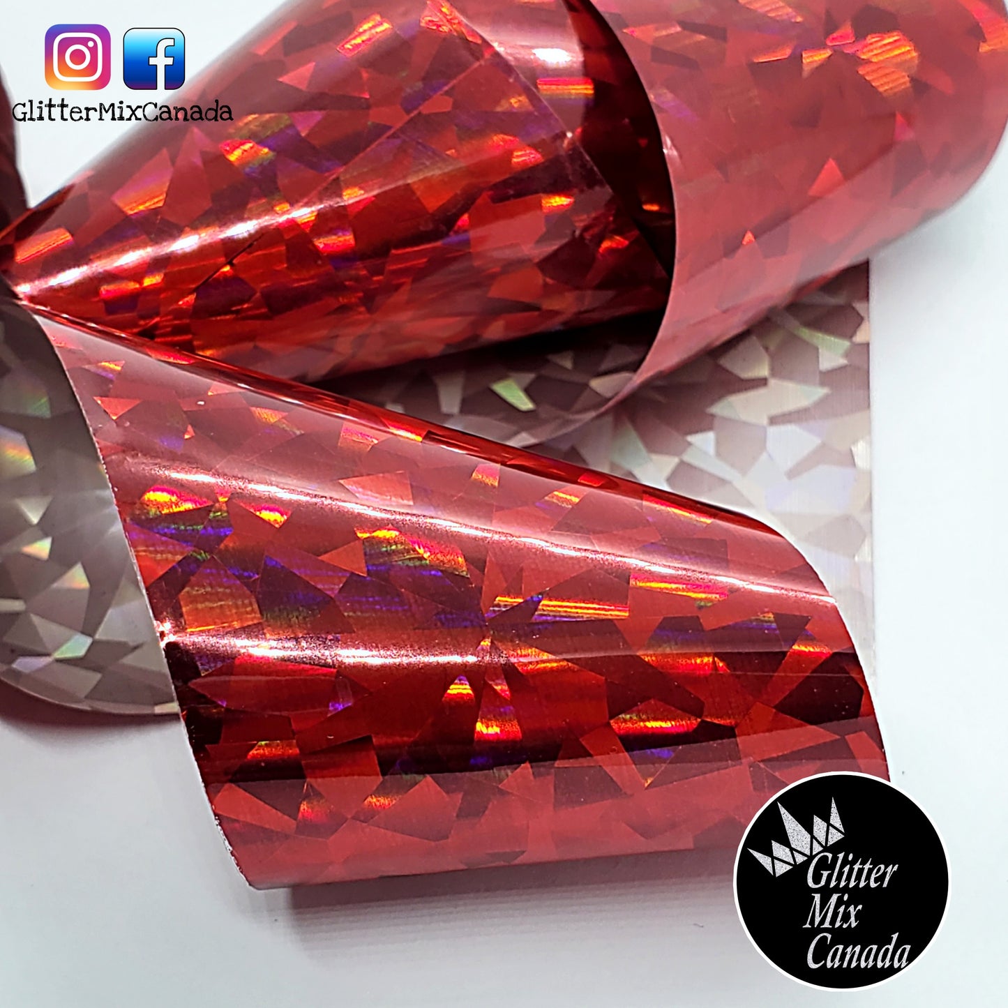 Red Crushed Transfer Foil