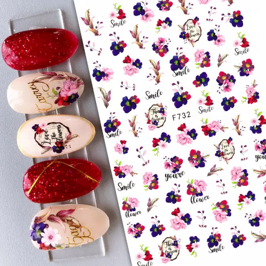 090-Sticker Decals - Fall Flowers