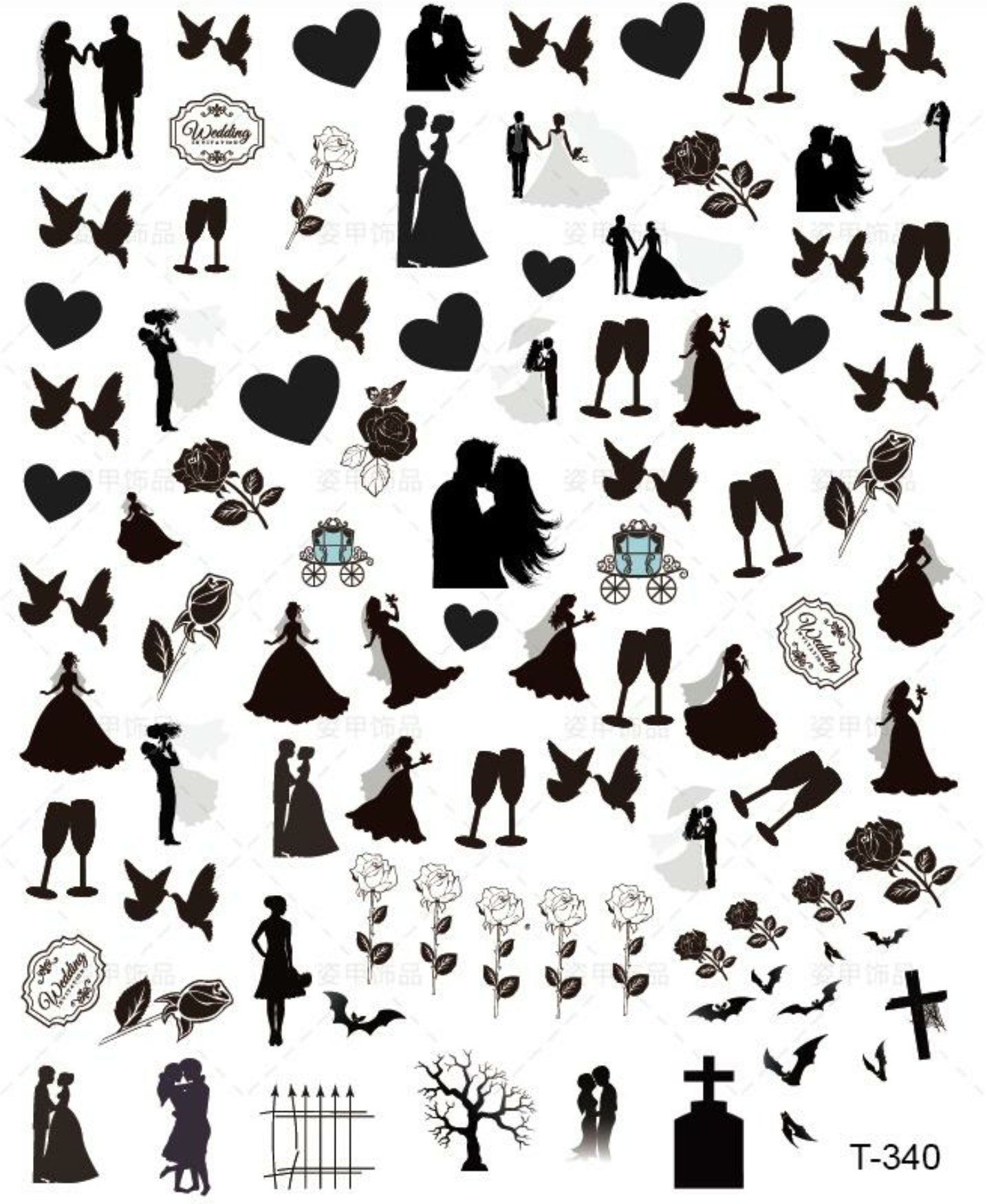 002-Sticker Decals -Wedding