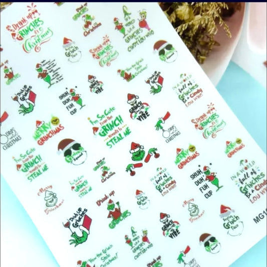 049-Sticker Decals -Grinch 3