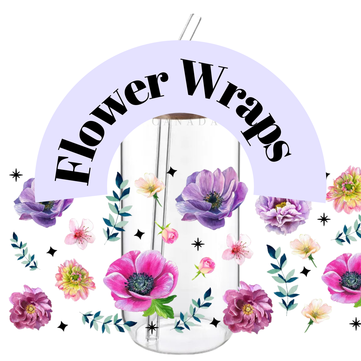 Flower- UV DTF Wraps