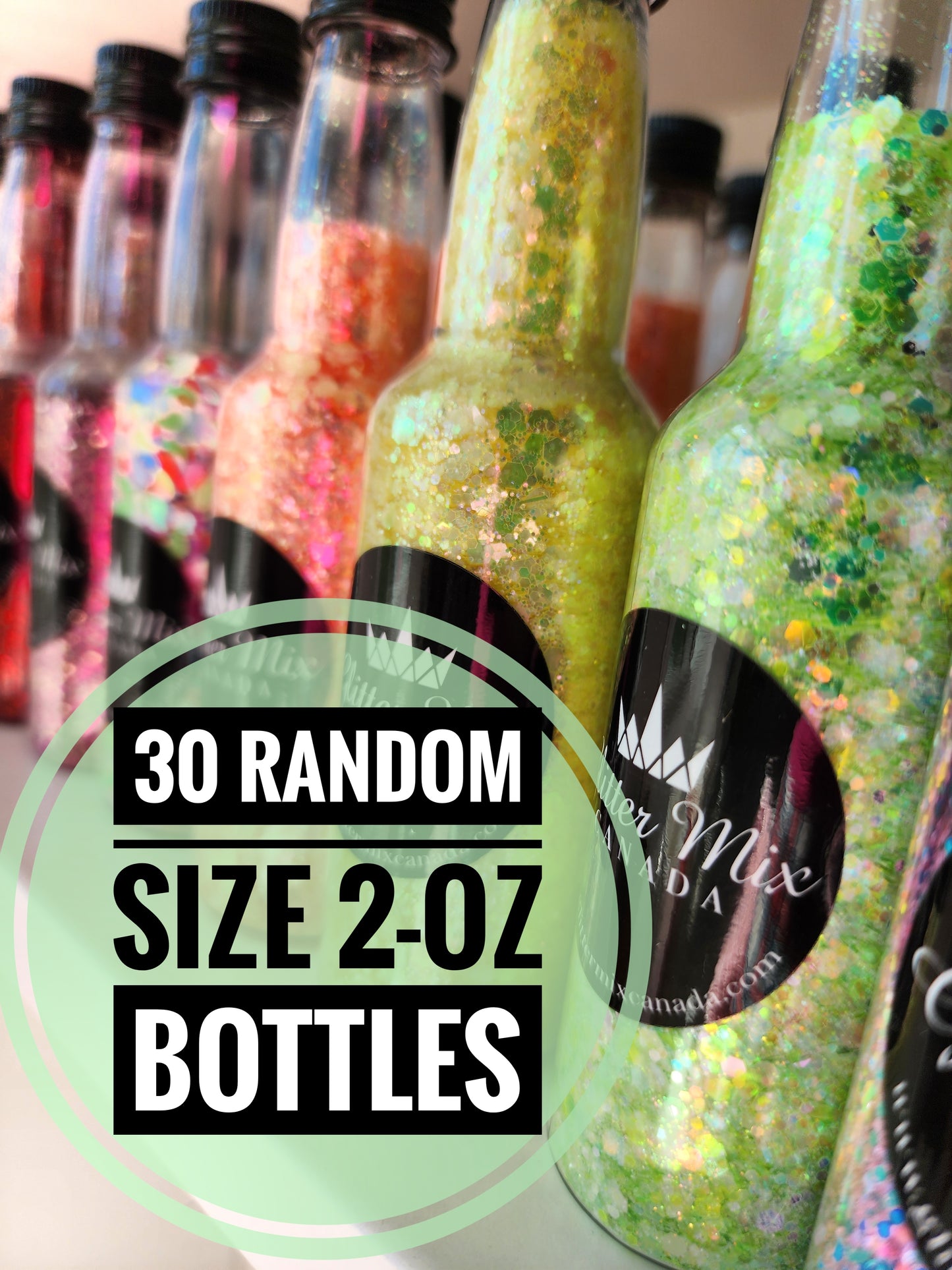 30  2oz Random Glitter Bottles
