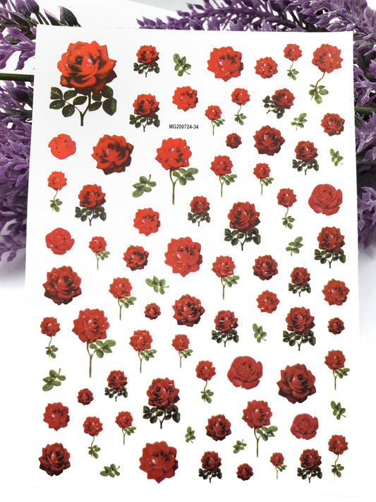 150-Sticker Decals - Roses