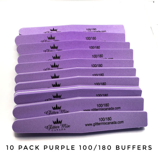 10 PACK PURPLE BUFFERS  100/180