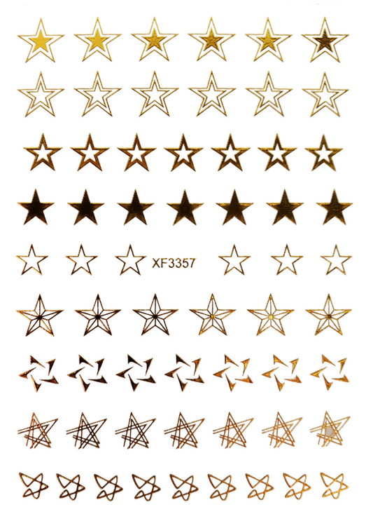 173-Sticker Decals -Stars Gold