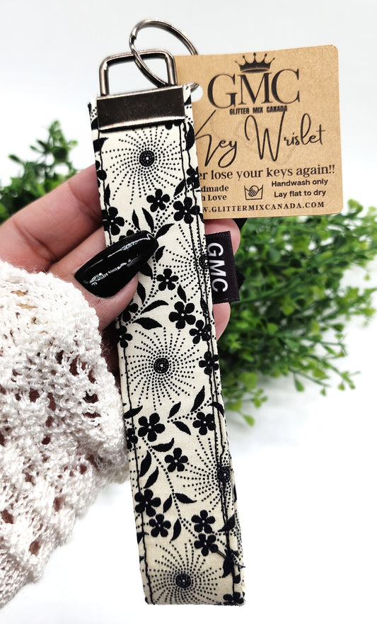 Floral- Key Wristlet