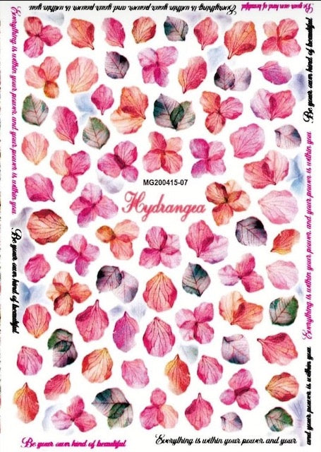 158-Sticker Decals - Hydrangea