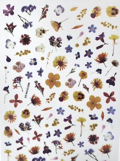 017-Sticker Decals - Dry Flowers