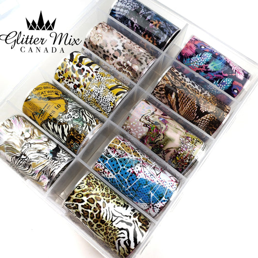 37-Feathers and Animal print Foils