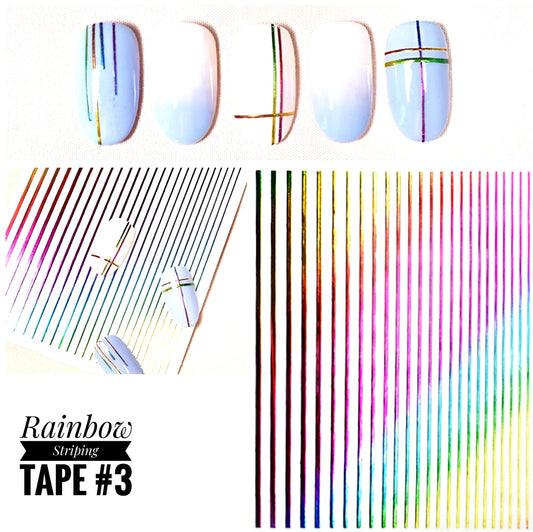 195-Sticker Decals -Striping Tape Rainbow