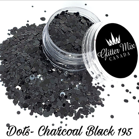 195 Dots Charcoal Black