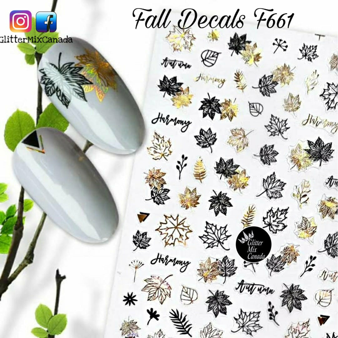 021-Sticker Decals - Fall leaves