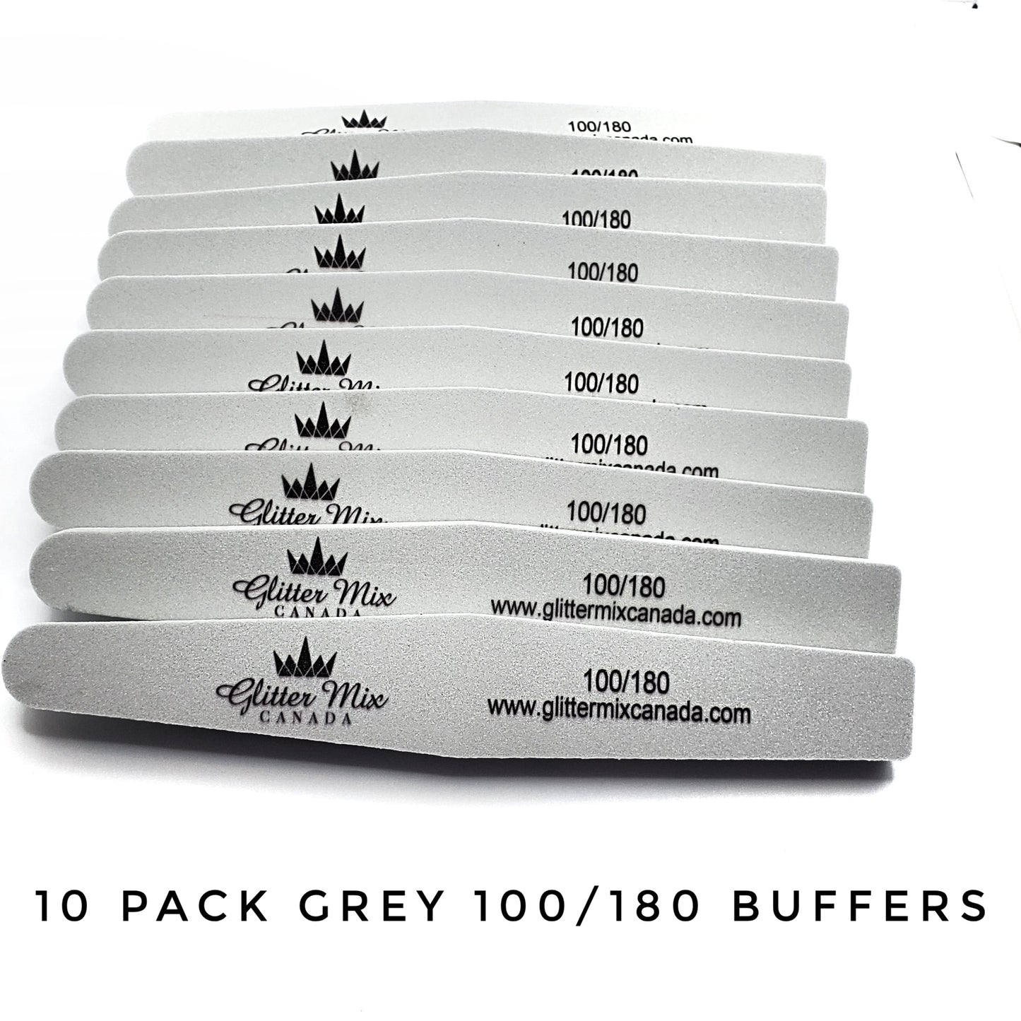 10 PACK GREY BUFFERS  100/180