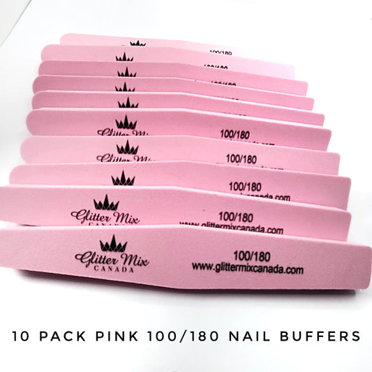 10 PACK PINK BUFFERS  100/180