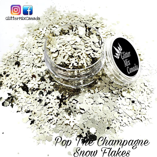 158- Pop the Champagne  Snow Flakes