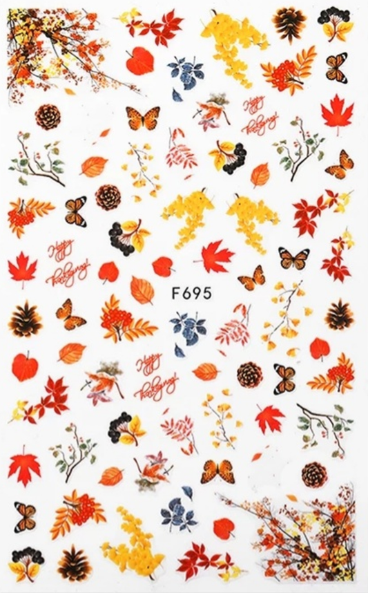 030-Sticker Decals - Fall Leaves