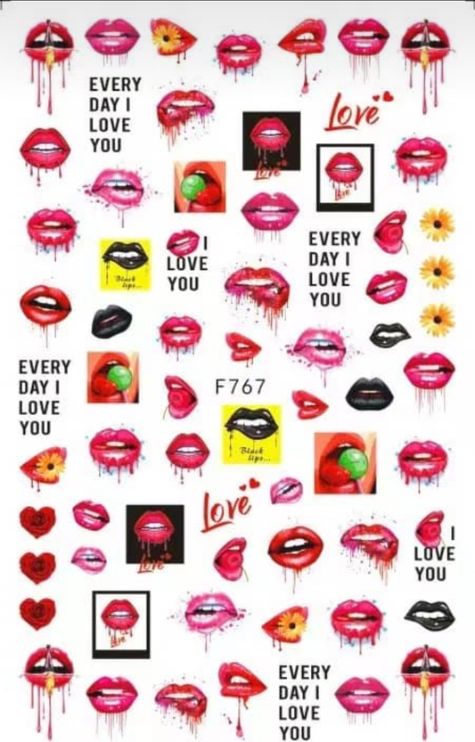 012-Sticker Decals -Lips
