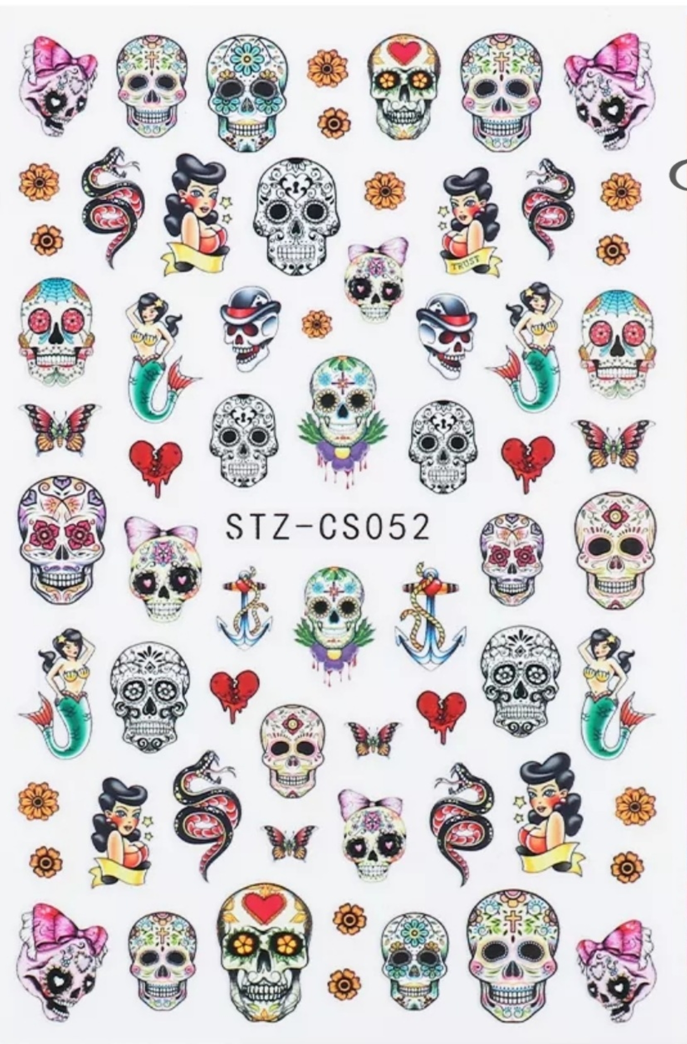 120-Sticker Decals - Skulls