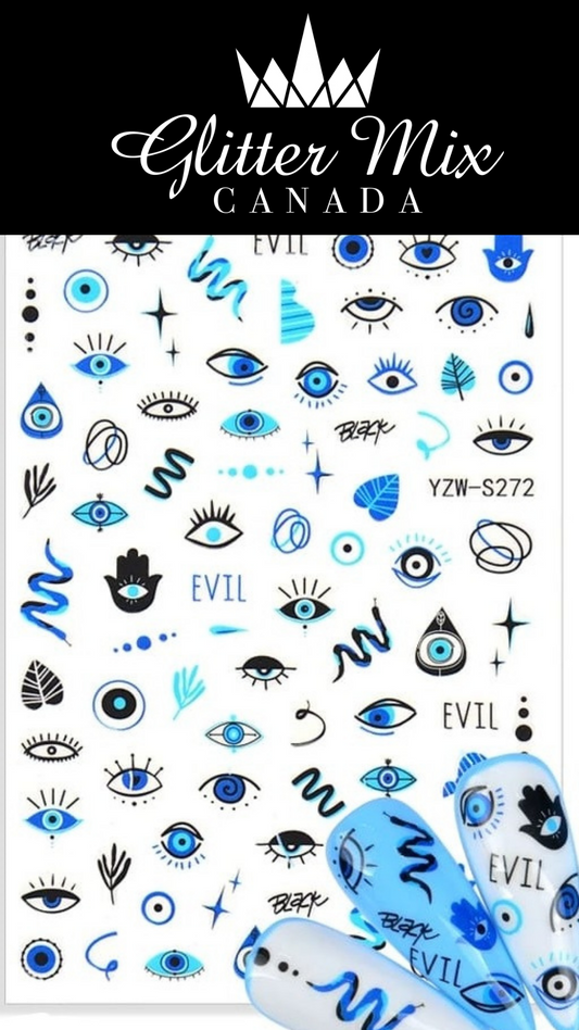 070-Sticker Decals - Evil eye
