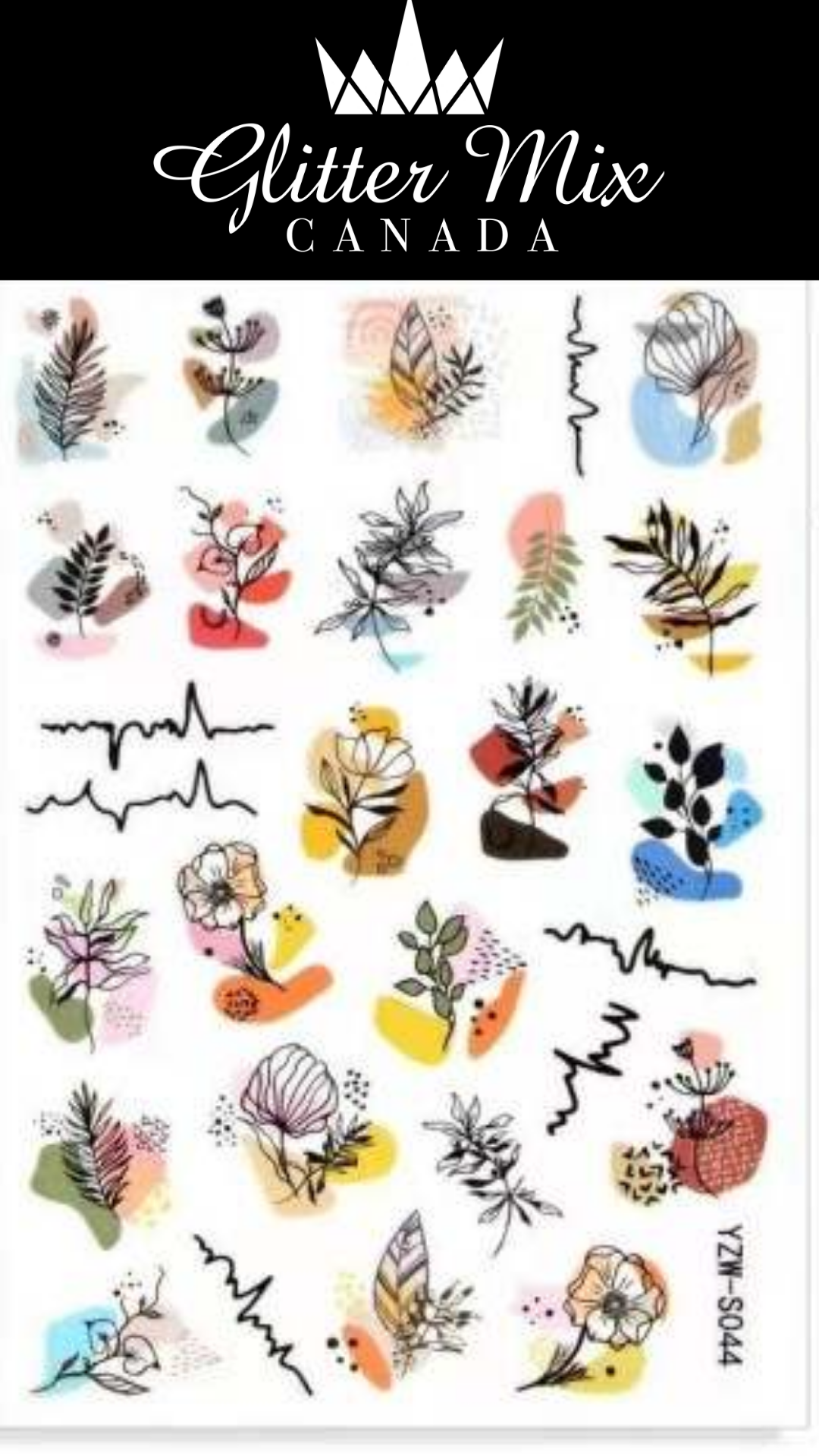 140-Sticker Decals -Flowers